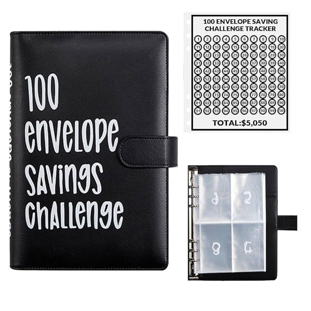 100 Envelopes Money Saving Challenge Binder, Easy And Fun Way To Save 5, 050,